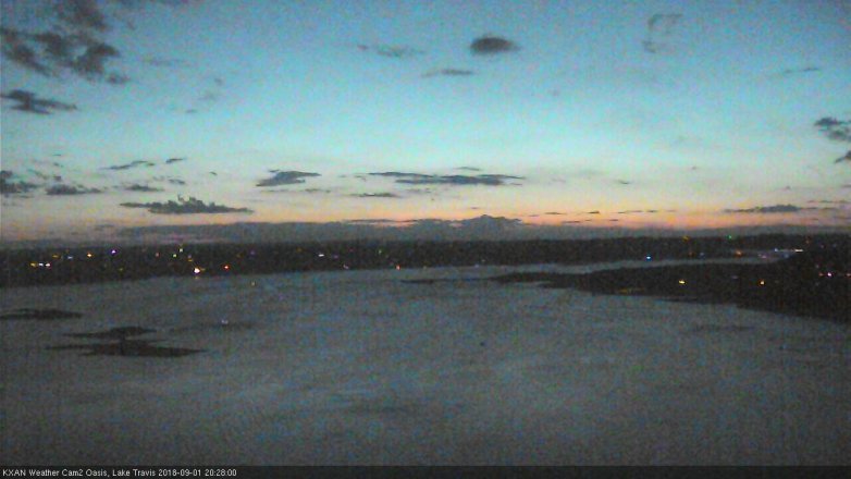 Lake Travis webcam, September 1, 2018 7:30 PM CT