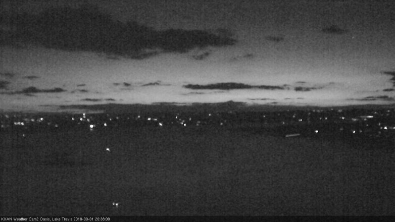 Lake Travis webcam, September 1, 2018 7:40 PM CT