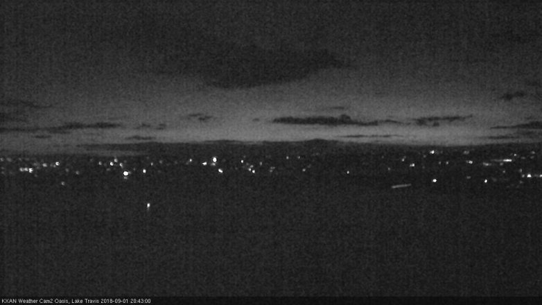 Lake Travis webcam, September 1, 2018 7:45 PM CT