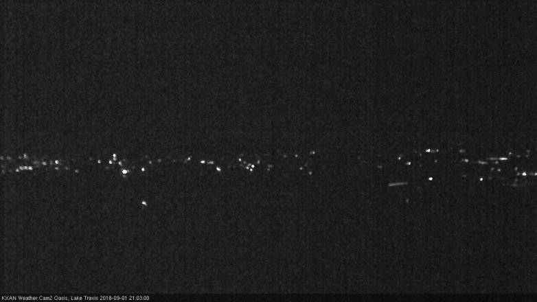 Lake Travis webcam, September 1, 2018 8:05 PM CT
