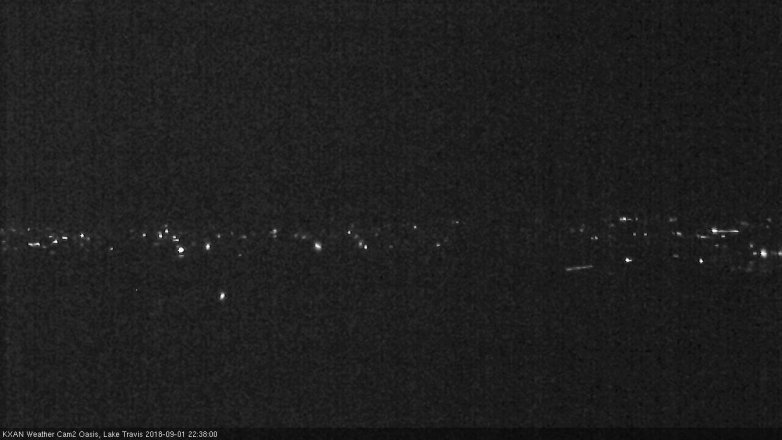 Lake Travis webcam, September 1, 2018 9:40 PM CT