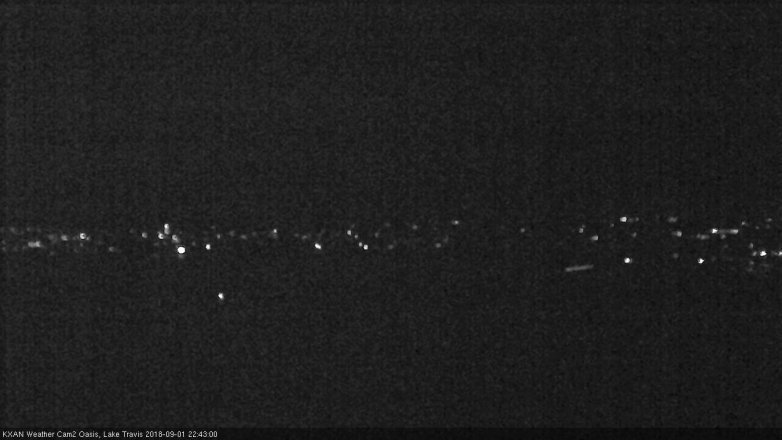 Lake Travis webcam, September 1, 2018 9:45 PM CT