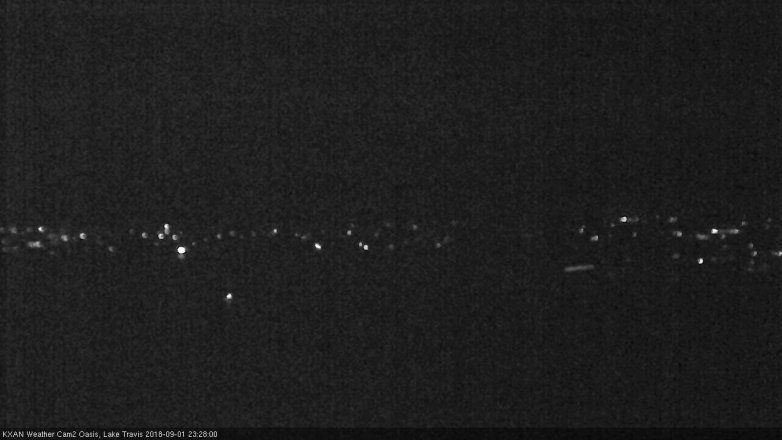 Lake Travis webcam, September 1, 2018 10:30 PM CT