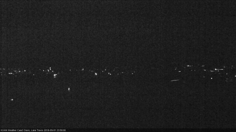 Lake Travis webcam, September 1, 2018 11:00 PM CT