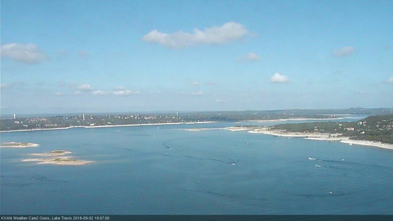 Lake Travis webcam, September 2, 2018 9:10 AM CT
