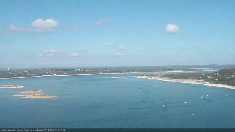 Lake Travis webcam, September 2, 2018 9:15 AM CT