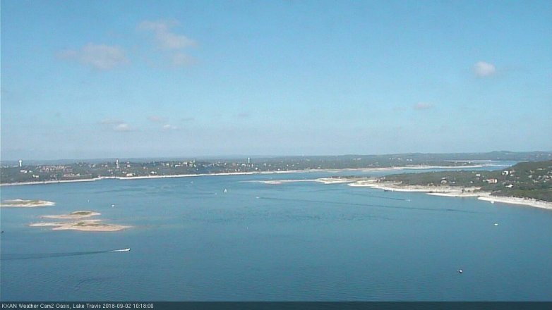 Lake Travis webcam, September 2, 2018 9:20 AM CT