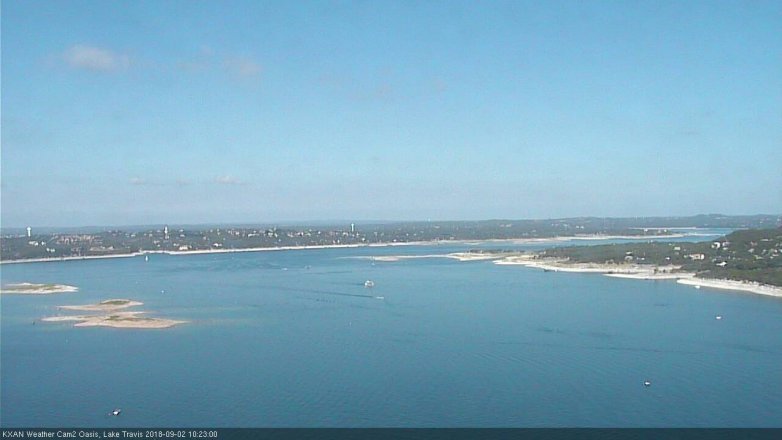 Lake Travis webcam, September 2, 2018 9:25 AM CT