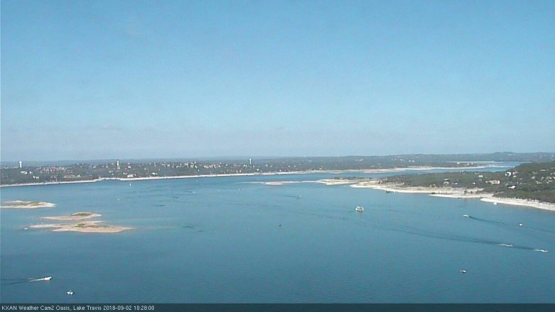 Lake Travis webcam, September 2, 2018 9:30 AM CT