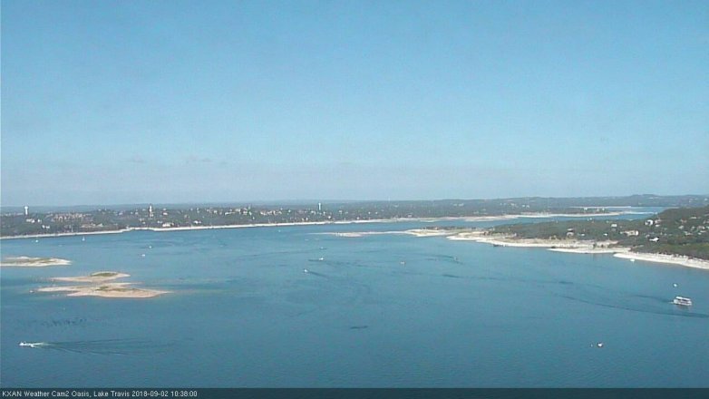 Lake Travis webcam, September 2, 2018 9:40 AM CT