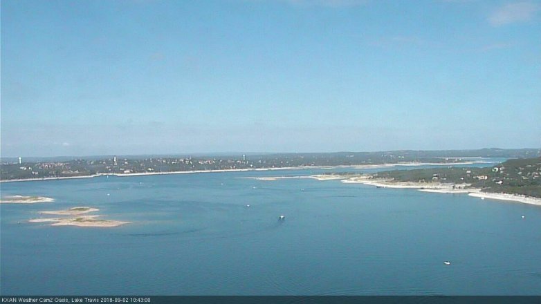 Lake Travis webcam, September 2, 2018 9:45 AM CT