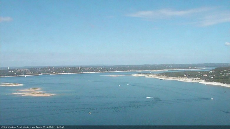 Lake Travis webcam, September 2, 2018 9:50 AM CT