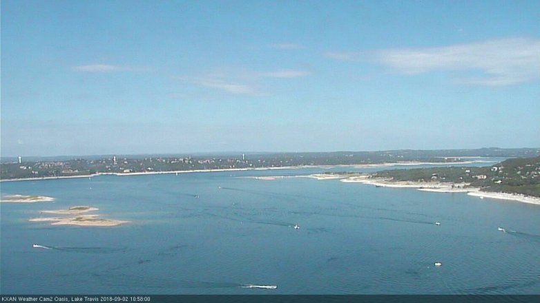 Lake Travis webcam, September 2, 2018 10:00 AM CT