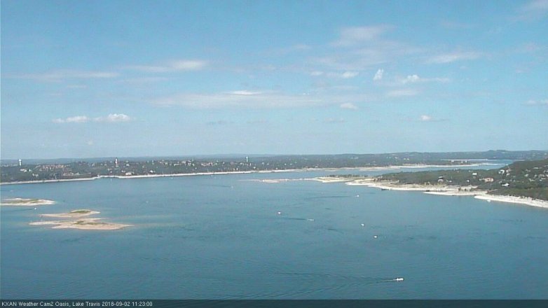 Lake Travis webcam, September 2, 2018 10:25 AM CT
