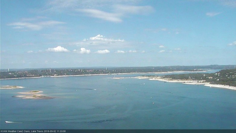 Lake Travis webcam, September 2, 2018 10:35 AM CT