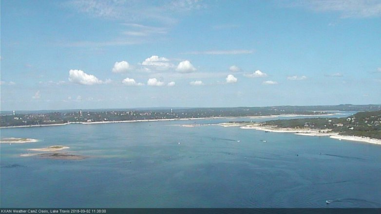 Lake Travis webcam, September 2, 2018 10:40 AM CT