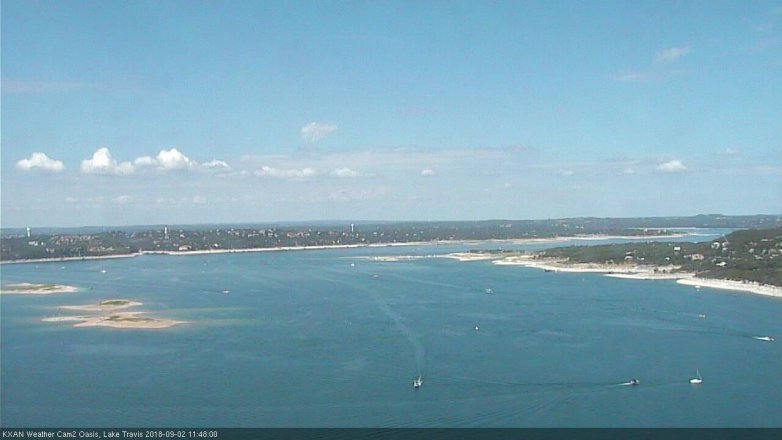 Lake Travis webcam, September 2, 2018 10:50 AM CT