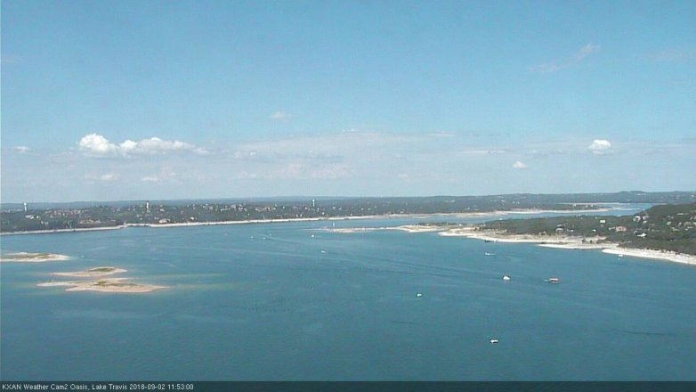 Lake Travis webcam, September 2, 2018 10:55 AM CT