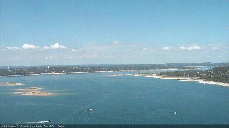 Lake Travis webcam, September 2, 2018 11:00 AM CT