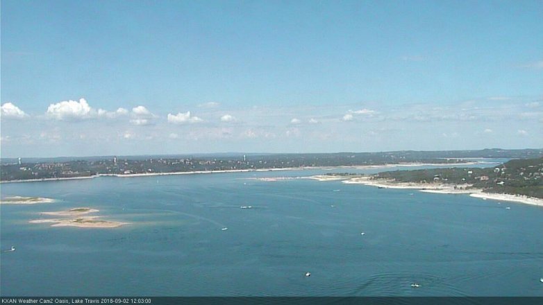 Lake Travis webcam, September 2, 2018 11:05 AM CT