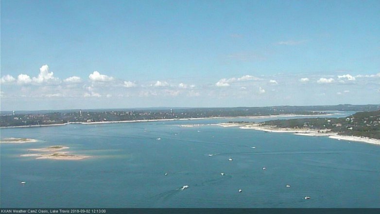 Lake Travis webcam, September 2, 2018 11:15 AM CT