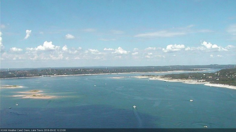 Lake Travis webcam, September 2, 2018 11:25 AM CT
