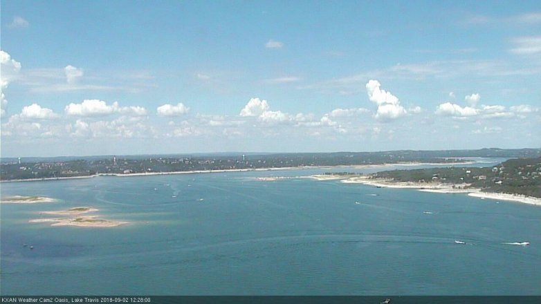 Lake Travis webcam, September 2, 2018 11:30 AM CT