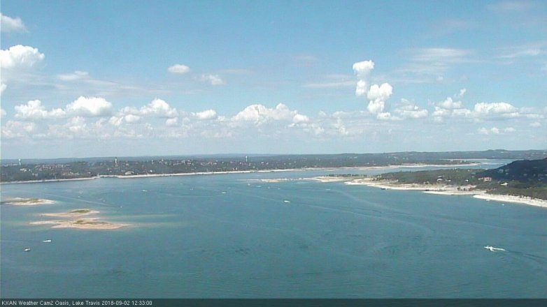 Lake Travis webcam, September 2, 2018 11:35 AM CT