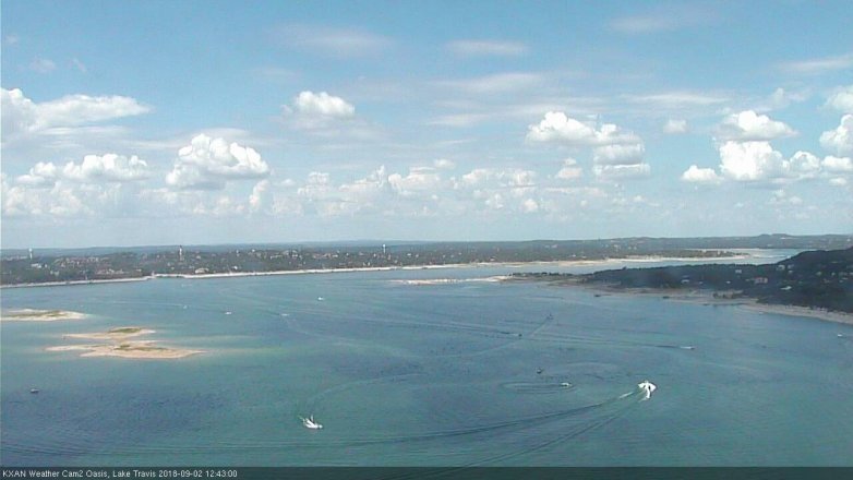 Lake Travis webcam, September 2, 2018 11:45 AM CT