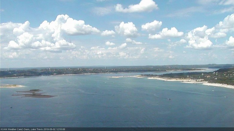 Lake Travis webcam, September 2, 2018 11:55 AM CT