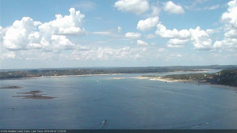 Lake Travis webcam, September 2, 2018 12:00 PM CT