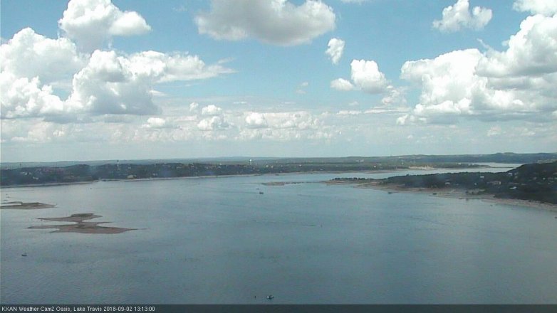 Lake Travis webcam, September 2, 2018 12:15 PM CT