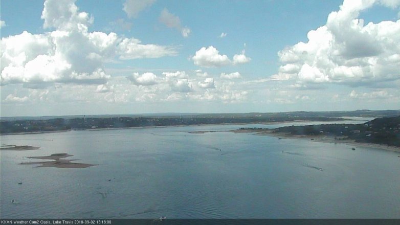 Lake Travis webcam, September 2, 2018 12:20 PM CT