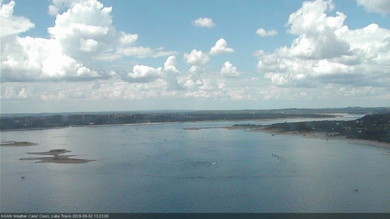 Lake Travis webcam, September 2, 2018 12:25 PM CT