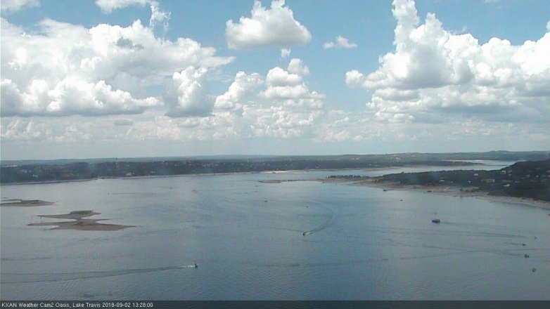 Lake Travis webcam, September 2, 2018 12:30 PM CT