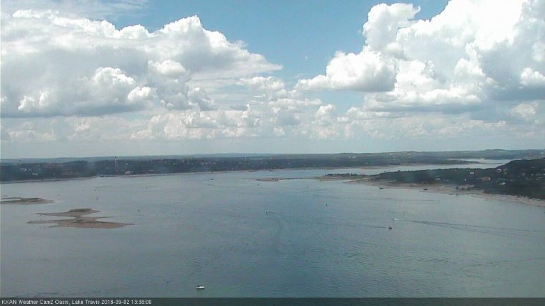 Lake Travis webcam, September 2, 2018 12:40 PM CT