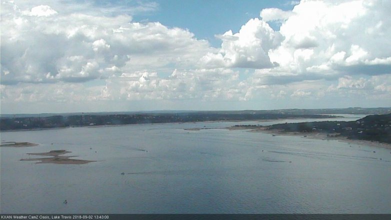 Lake Travis webcam, September 2, 2018 12:45 PM CT