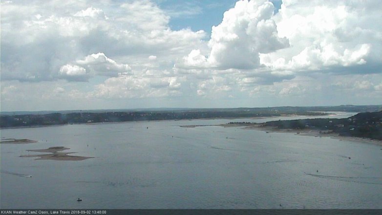 Lake Travis webcam, September 2, 2018 12:50 PM CT