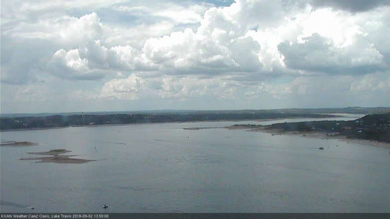 Lake Travis webcam, September 2, 2018 1:00 PM CT