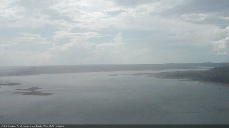 Lake Travis webcam, September 2, 2018 3:30 PM CT