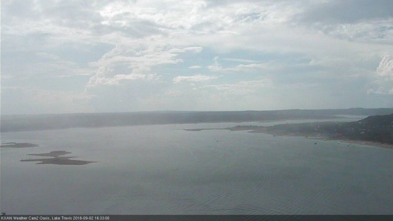 Lake Travis webcam, September 2, 2018 3:35 PM CT