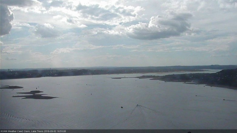 Lake Travis webcam, September 2, 2018 3:55 PM CT