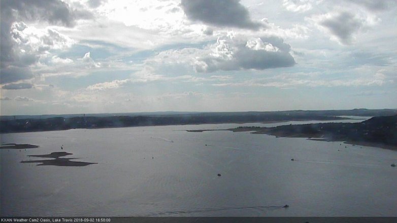 Lake Travis webcam, September 2, 2018 4:00 PM CT