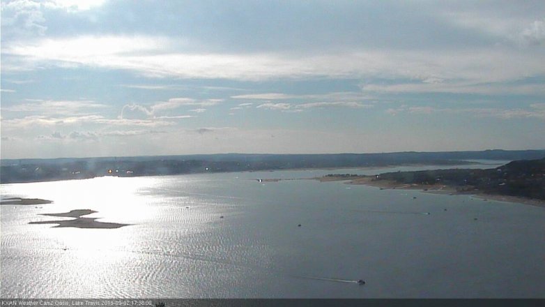Lake Travis webcam, September 2, 2018 4:40 PM CT