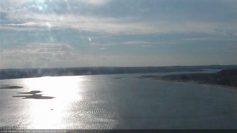 Lake Travis webcam, September 2, 2018 4:50 PM CT