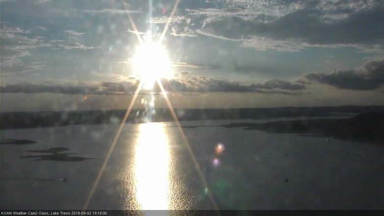 Lake Travis webcam, September 2, 2018 6:20 PM CT