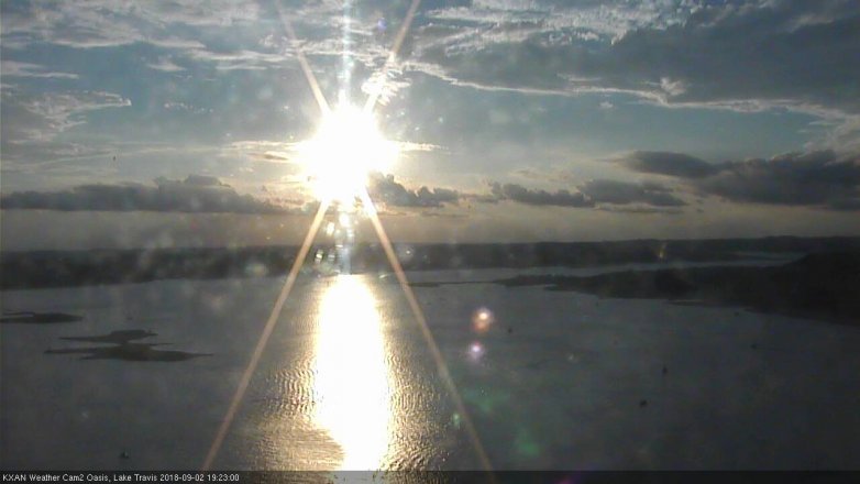 Lake Travis webcam, September 2, 2018 6:25 PM CT