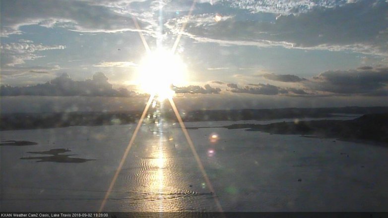Lake Travis webcam, September 2, 2018 6:30 PM CT