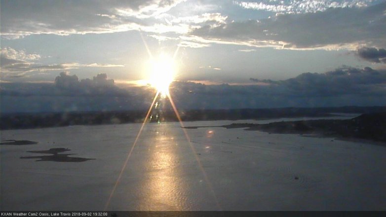 Lake Travis webcam, September 2, 2018 6:35 PM CT