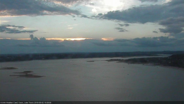 Lake Travis webcam, September 2, 2018 6:40 PM CT
